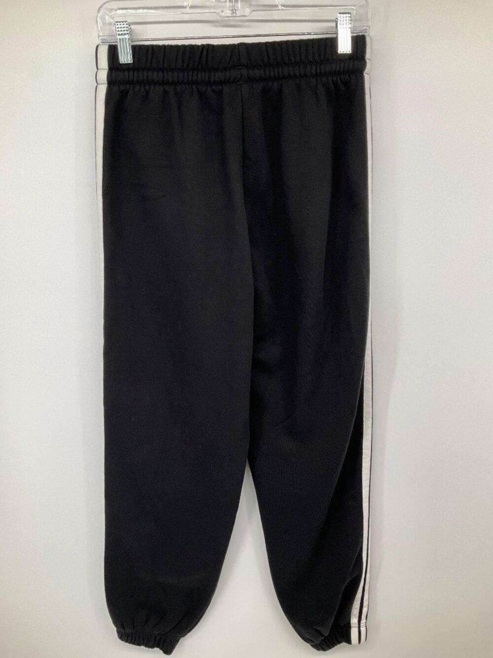 Adidas Essentials 3-Stripes Fleece Loose-Fit Sweatpants, Size Small Black/White - Picture 7 of 8
